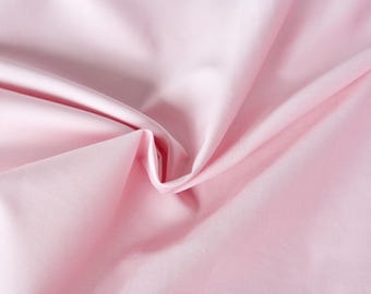 Pink organic cotton sateen. 100% Organic Certified Cotton GOTS. Pink dresses fabric for wedding. Cotton by the 1/2 meter (50 cm).