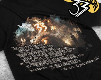 エクスペディション33 Tシャツ | クレア・オブスカー ロア Tシャツ | ゲームファンのためのグランジアートシャツ
