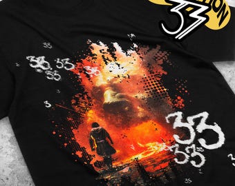 エクスペディション33 ヴェルソTシャツ | クレア・オブスカー アートTシャツ | グランジデザイン