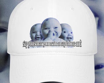 AI Tuff Baby Meme Hat | Viral Brainrot Dad Cap | Funny TikTok Baseball Cap Gift