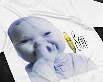 AI Baby Holding Laugh T-Shirt | Tuff Baby Meme Shirt | Viral TikTok Brainrot Tee