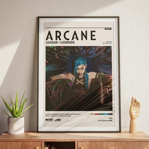 Arcane New Season Jinx Poster | League of Legends Wall Art | Riot Games Decor | Anime-Inspired Print | Gaming Room Aesthetic