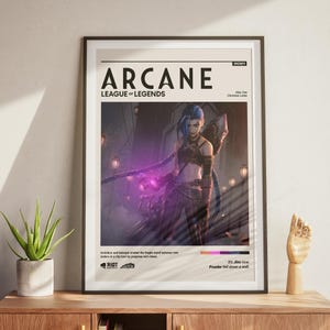 Arcane New Season | Jinx Poster | League of Legends Wall Art | Chaotic Aesthetic Print | Riot Games Decor | Anime-Inspired Poster