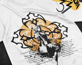 エクスペディション33 Tシャツ | ルーンゴシックスタイル | クレアオブスキュアアニメTシャツ | ゲームファンのためのダークシンボルアートシャツ