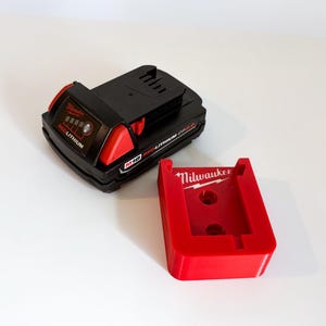 Milwaukee Battery Holder and Wall Mount Compatible with Milwaukee M18 Batteries