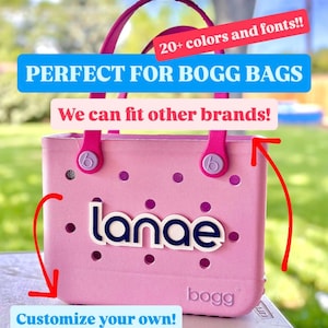 Custom Bogg Bag Name Tag - Personalized Beach Bag Charm - Summer Pool Bag Accessory for Kids & Adults- Name Tags for Off Brand Bogg Bags