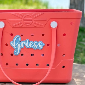 COSTCO brand Custom Tote Bag Name Tag -  Beach Bag Charm - Summer Pool Bag Accessory for Kids & Adults- Name Tags for Costco Brand Bogg Bags