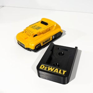 Battery Holder and Wall Mount /Toolbox Mount Compatible with Dewalt Batteries