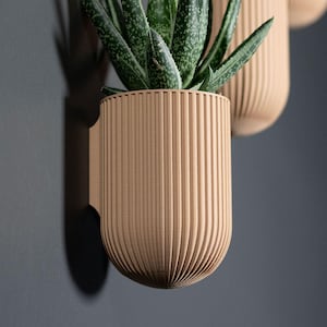 Ribbed Wall Mounted Planter/Hanging Wall Pot/Wall Mounted Planter Pot