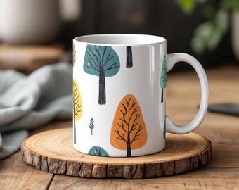 Wald der Bäume Keramikbecher, Woodland Naturecore Geschenk