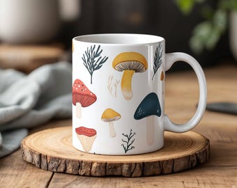 Tazza in ceramica a forma di fungo, design avvolgente, stoviglie Cottagecore