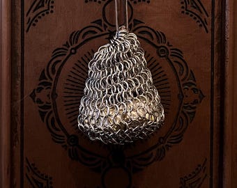 Dice Bag, Coin and Trinket Pouch: Handcrafted Stainless Steel Chainmail