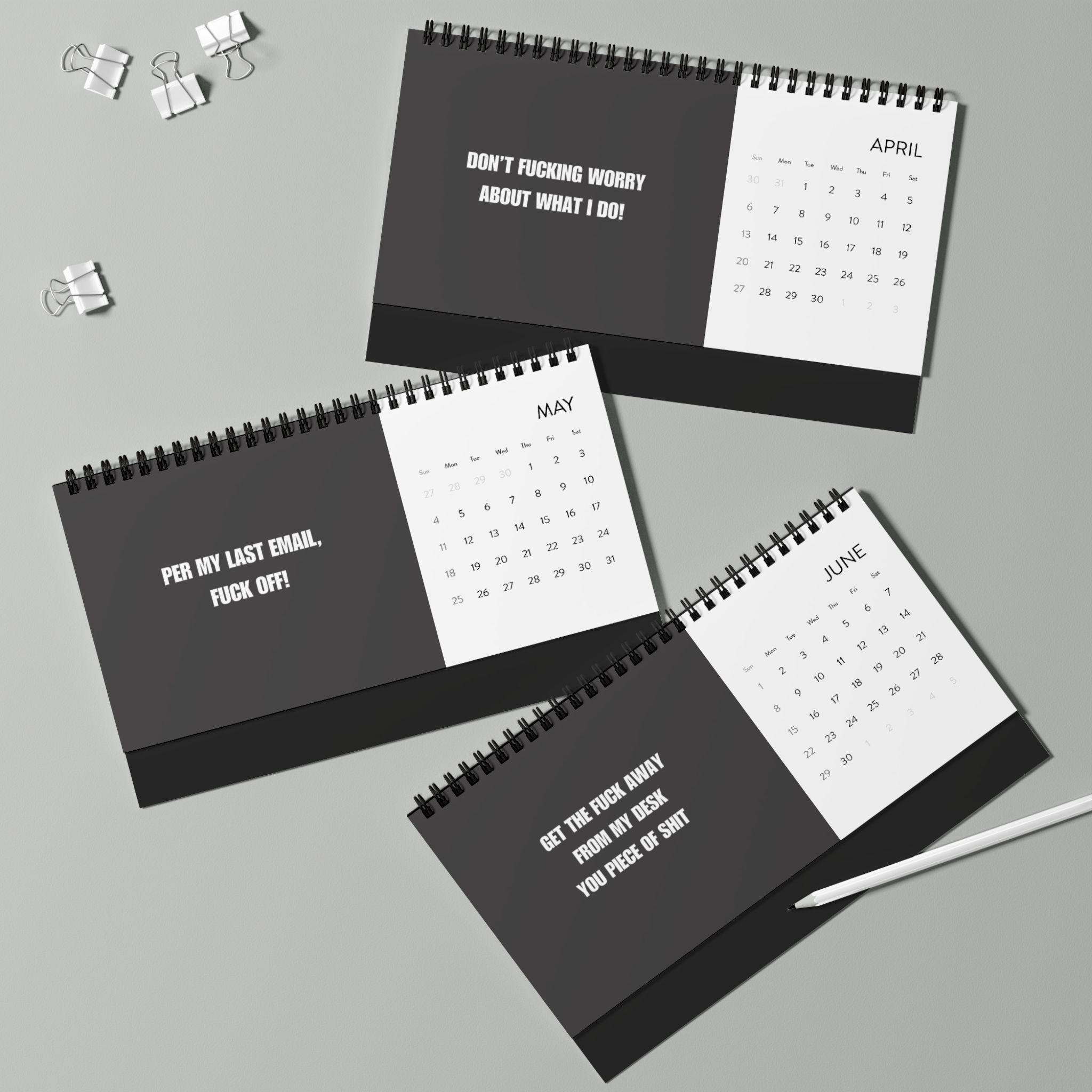 Funny Desktop Calendar 2025 Office Humor, Gift for Coworkers, Desk