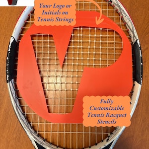 Plantilla de raqueta de tenis: personalizable/Plantilla de cuerda de tenis personalizada/Logotipo de raqueta personalizado