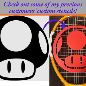 Tennis Racquet Stencil - Customizable | Custom Tennis String Stencil | Personalized Racket Logo image 12