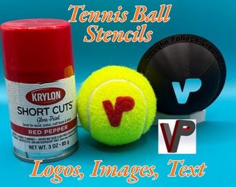 Custom Tennis Ball Stencils | Logos, Images, Text, Initials | Customizable Font and Sizing