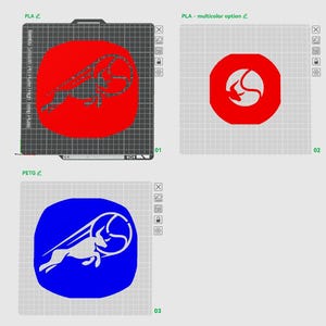 Tennis Racquet Stencil - Customizable | Custom Tennis String Stencil | Personalized Racket Logo Seguin 1 PLA 1 PETG