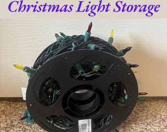 Christmas Light Storage - Repurposed 3D Printer Filament Spool