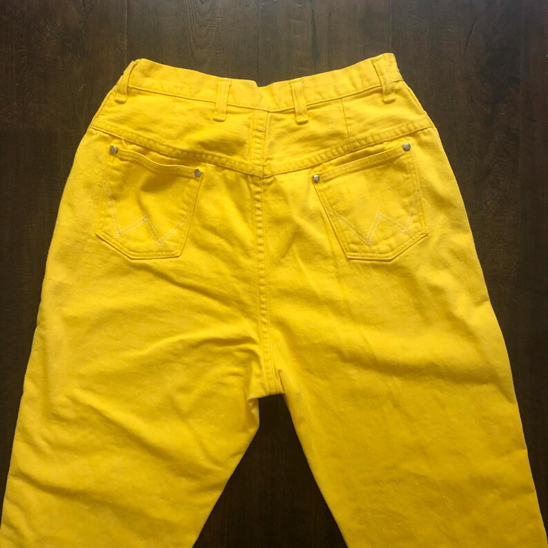 Vintage Wrangler Canary Yellow Jeans 50s 60s image 5
