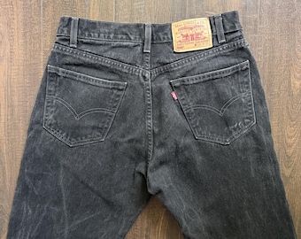 Vintage 90-tals Y2K Levi 505 Jeans Raka Ben 31x32 Bomull Herr Unisex