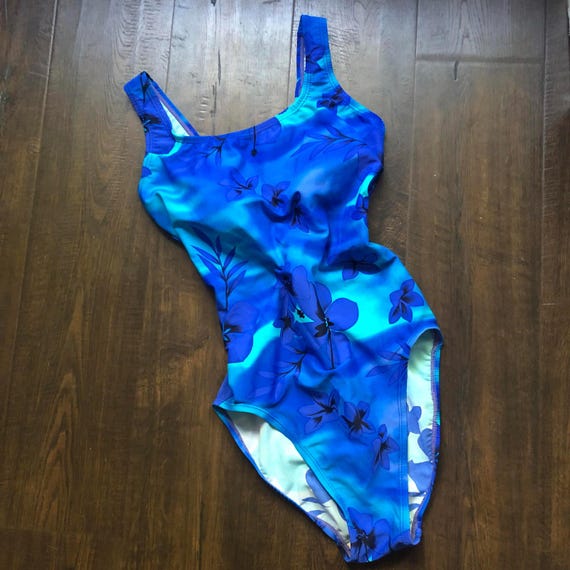 Vintage Blue Hawaiian Tropical One Piece Swimsuit - Etsy