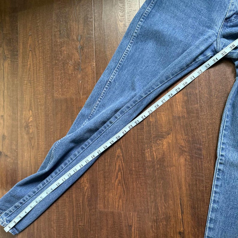 Vintage Wrangler Western Hi Waist Jeans Sz 3 25x35 Red Tab Rodeo Cowgirl image 7