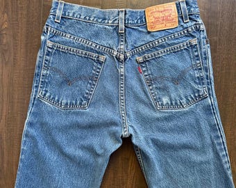 Vintage Y2k Levi 517 Jeans 30x33 Gr 13Jr Western Bootcut Rodeo Hohe Taille Baumwolle