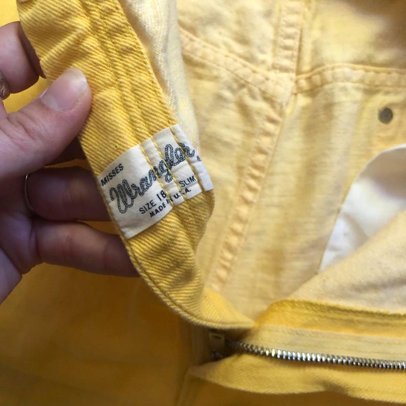 Vintage Wrangler Canary Yellow Jeans 50s 60s image 3