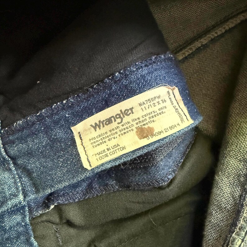 Vintage 90er Jahre Western Wrangler Jeans Hi Waist Straight USA Made Baumwolle 30x36 Damen Bild 5