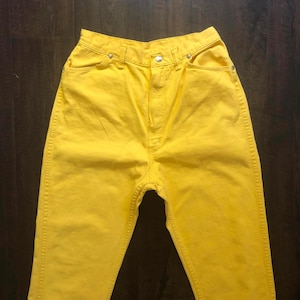Vintage Wrangler Canary Yellow Jeans 50s 60s image 1
