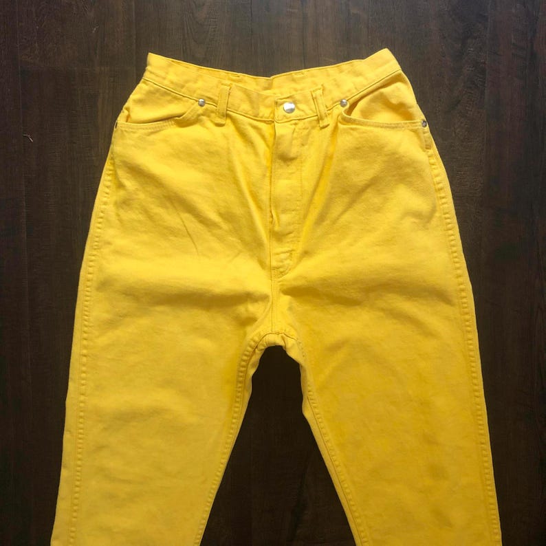 Vintage Wrangler Canary Yellow Jeans 50s 60s image 1