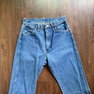 Vintage Wrangler Western Hi Waist Jeans Sz 3 25x35 Red Tab Rodeo Cowgirl image 2