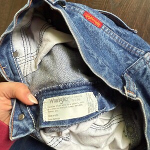 Vintage Wrangler Western Hi Waist Jeans Sz 3 25x35 Red Tab Rodeo Cowgirl image 5