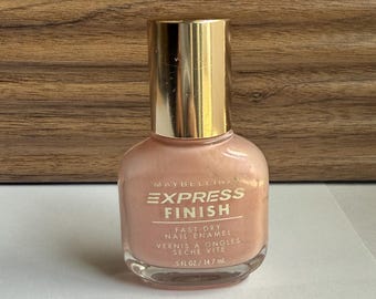 Vtg Maybelline Express Finish Fast Dry Nail Polish 90s Unknown Color Pink Glazed