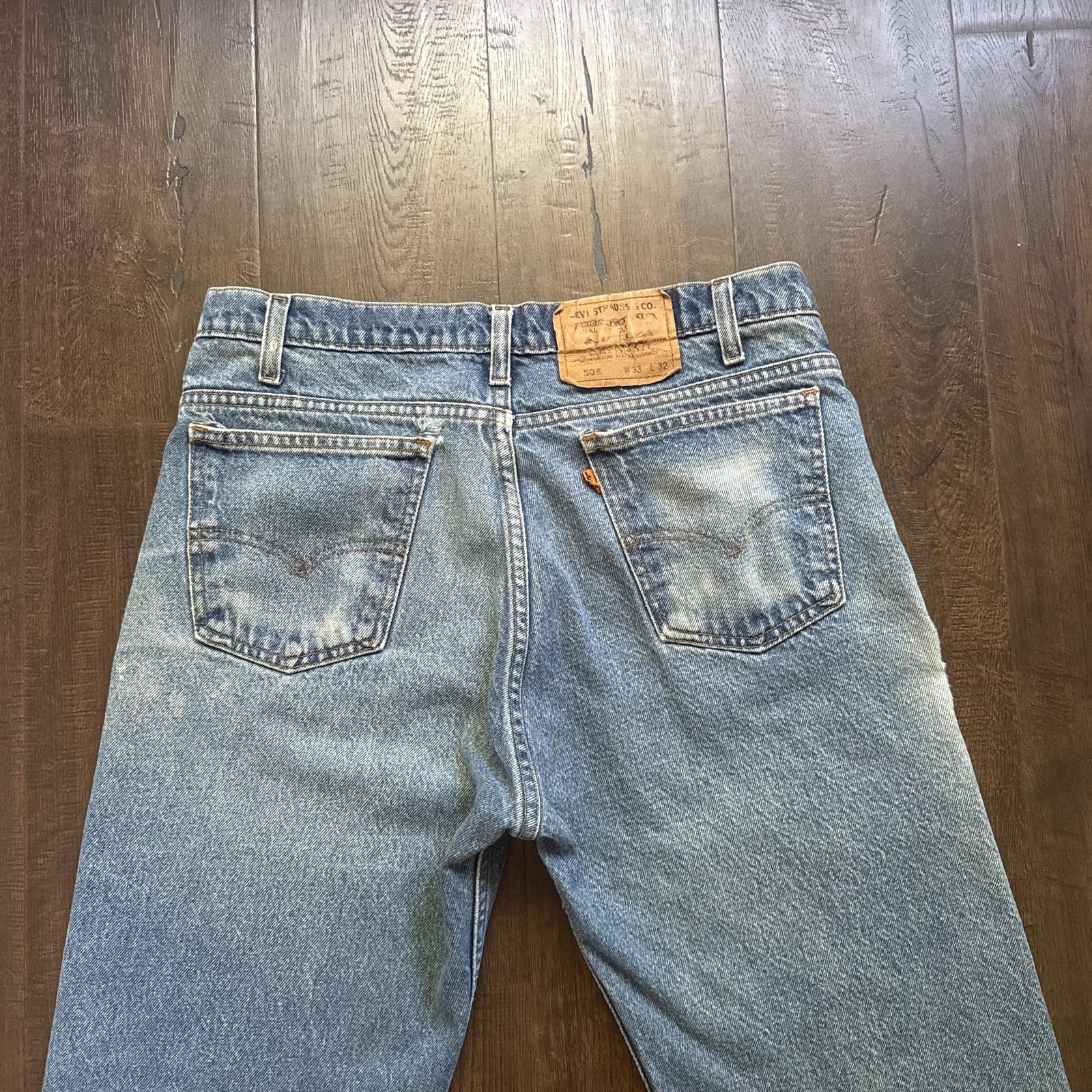 Levi 505 Orange Tab - Etsy