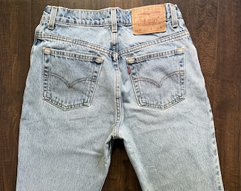 Vintage des années 90 Levi 517 Jeans Light Wash Bootcut Rodeo Cowgirl Westem 27 x 31