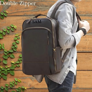 Leather Backpack office backpack School Bag Travel Backpack shoulder bag laptop backpack, Leather bag men bag shoulder bag gift for him her