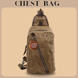 Sac bandoulière en toile pour homme Sac messager Sac banane Sac de poitrine Sac de voyage Sac d'équitation pour homme Cadeaux d'anniversaire pour lui