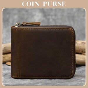 Portafoglio in pelle personalizzato, marsupio da uomo, piccolo portafoglio da uomo, porta carte, anniversario, regalo di compleanno, regalo per papà, portafoglio da uomo, regalo per lui