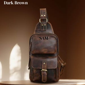 Crossbody Bag, Sling Bag, Shoulder Bag,  Leather Sling, Chest Bag Men, Messenger Bag, Men Chest Bag,Fanny Pack,Personalise Gifts for Him her