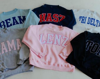 Custom Varsity Embroidered Mockneck Sweatshirt PRE-ORDER (ships in approximately 3 weeks)