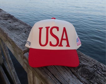 USA 3D Vintage Trucker Hat
