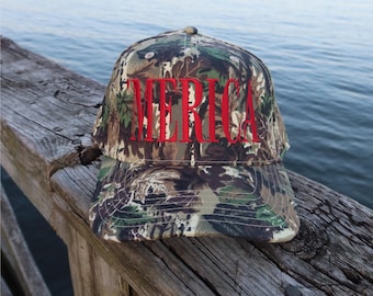 Merica Camo Vintage Trucker Hat