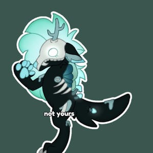 Skull Wolf Anthro Fursona Mushroom Adoptable