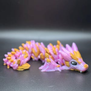 Gemstone Dragon - 12&quot; Articulating Dragon Fidget Toys - Stress Anxiety Relief, ADHD, Desk Toy