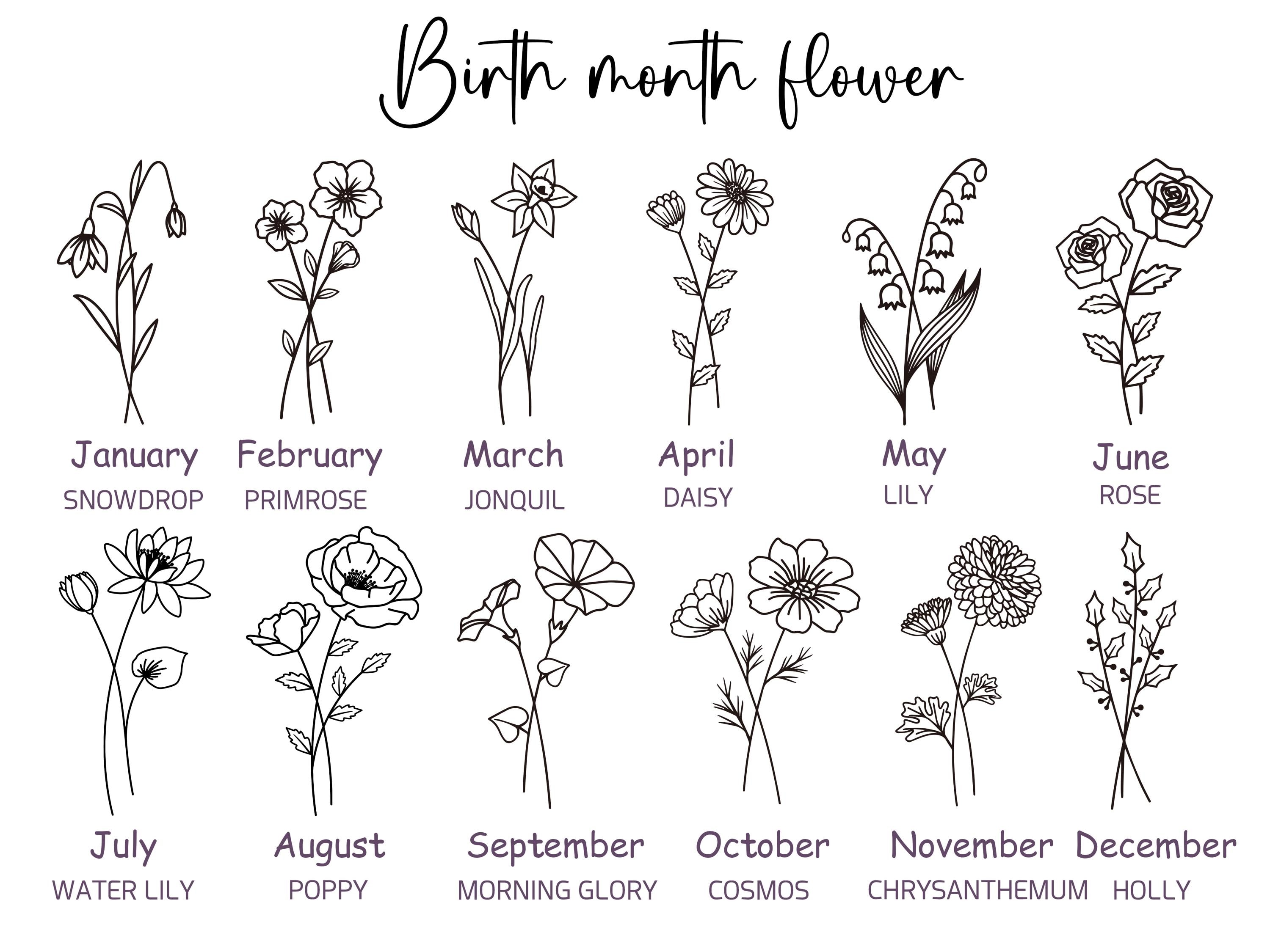 Personalized Birth Flower Makeup Bag,Large Capacity Cosmetic Bag,Birth Flower Makeup Travel Case,Wash Bag,Bridal Shower Gift,Gift for Her