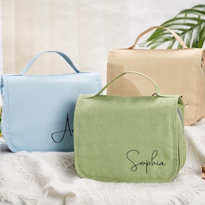 Personalisierte Reisekosmetiktasche mit großer Kapazität, Monogramm-Make-up-Tasche, hängende Kulturtasche, Make-up-Reiseveranstalter, Brautpartygeschenk
