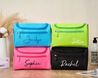 Customized Waterproof Hanging Toiletry Bag,Bridesmaid Makeup Bag,Wash Bag with Name,Cosmetic Organizer Wedding Gift,Gift for Bridesmaid