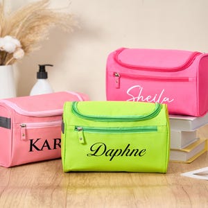Personalized Large Capacity Travel Cosmetic Bag,Monogram Wash Bag,Large Wash Bag with Name,Bridesmaid Gift,Bridal Shower Gift,Gift for Her