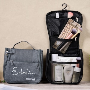 Trousse de voyage personnalisée,Organisateur de maquillage,Trousse de toilette personnalisable à suspendre,Trousse de toilette multifonctions,Organiser des produits de beauté,Cadeau pour elle